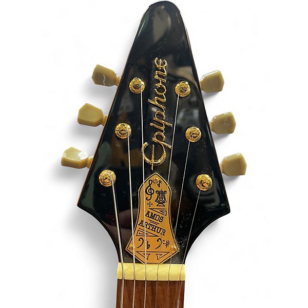 Used Epiphone BONAMASSA amos flying v Natural Solid Body Electric Guitar