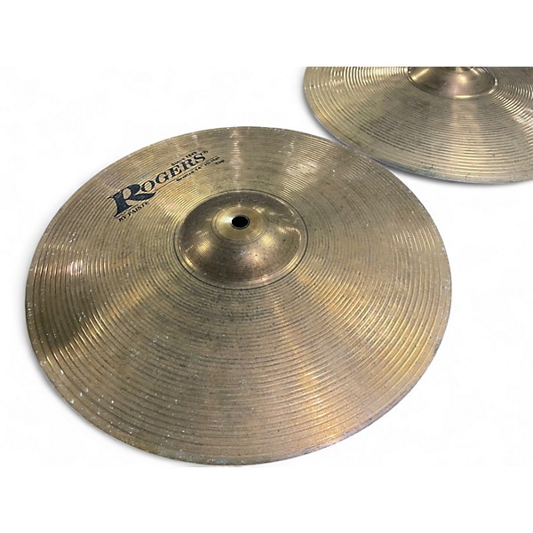 Used Rogers 14in Bronze Hi Hat Pair Cymbal