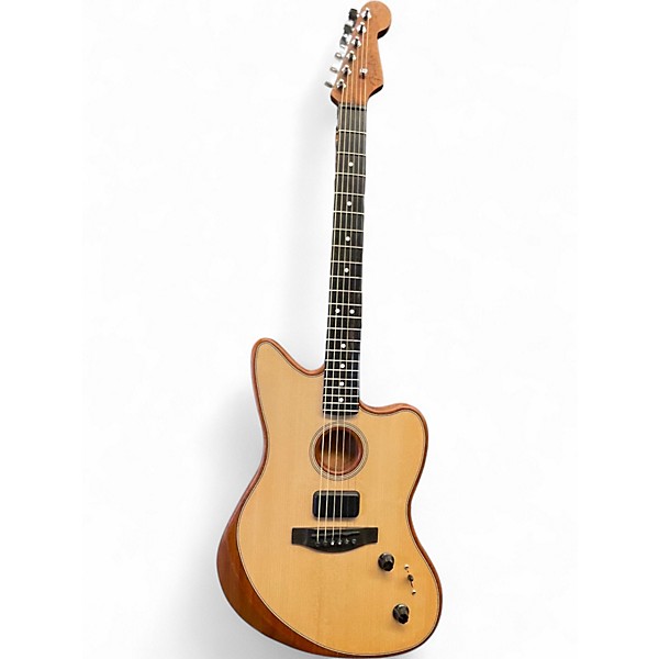 Used Fender AOUSTASONIC JAZZMASTER Natural Acoustic Electric Guitar