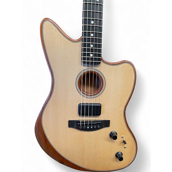Used Fender AOUSTASONIC JAZZMASTER Natural Acoustic Electric Guitar
