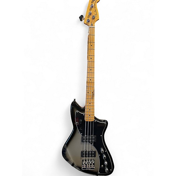 Used Fender Player Plus Meteora Bass Black and Silver Electric Bass Guitar