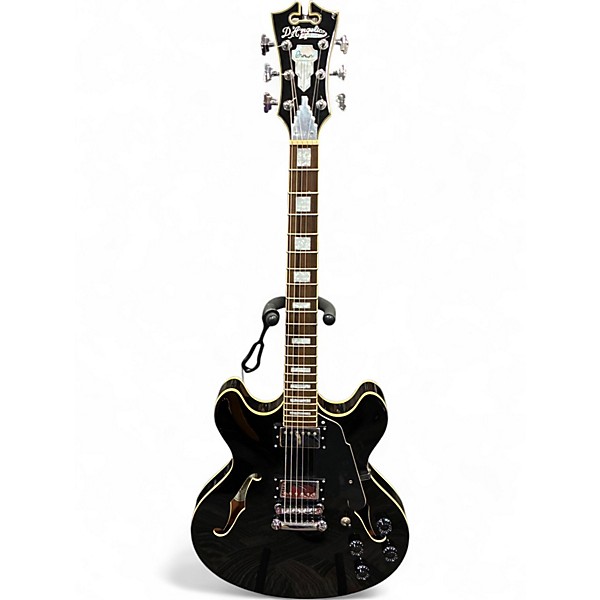 Used D'Angelico Premier Series DC Black Hollow Body Electric Guitar