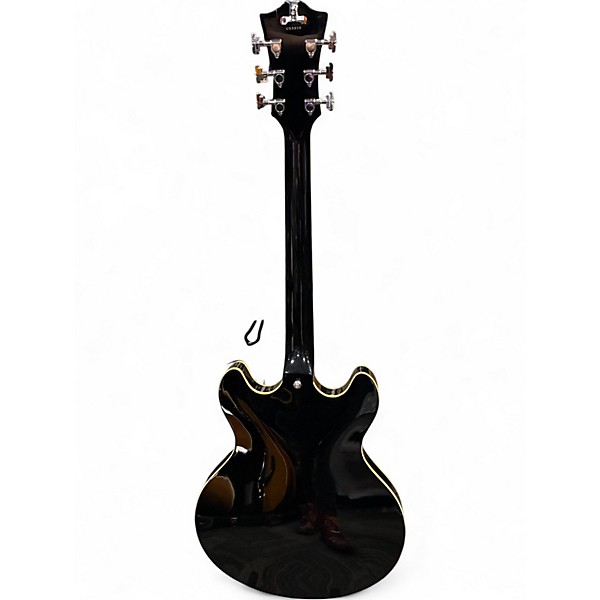 Used D'Angelico Premier Series DC Black Hollow Body Electric Guitar