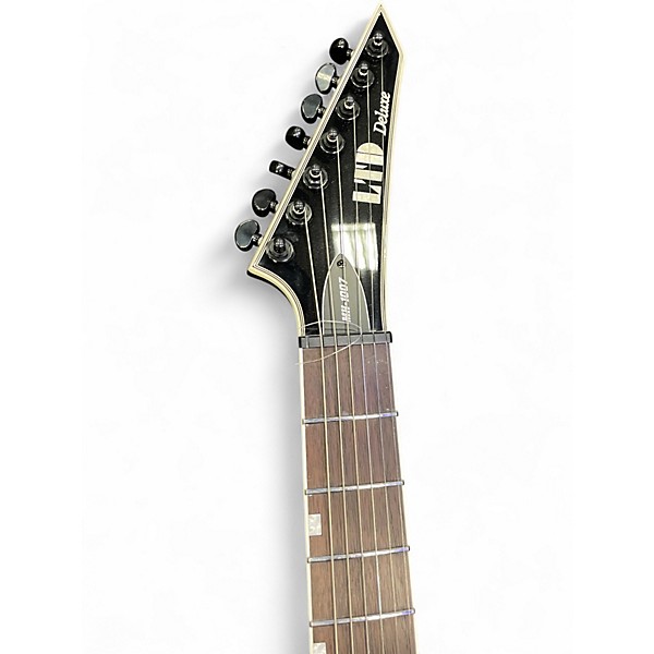 Used ESP LTD MH-1007 Deluxe Black Solid Body Electric Guitar