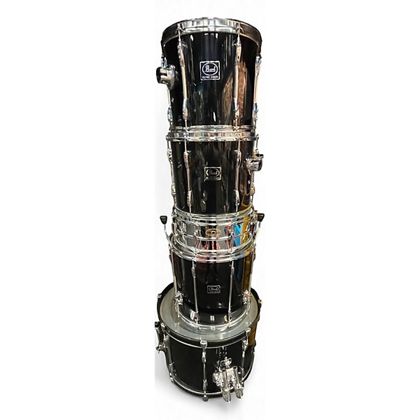 Used Pearl 5 Piece Export Black Drum Kit