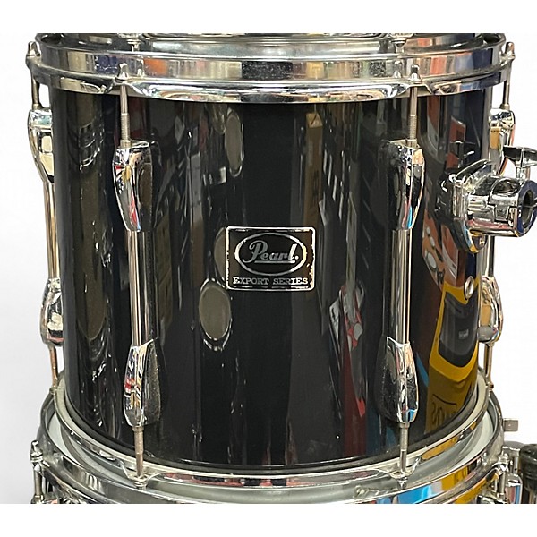 Used Pearl 5 Piece Export Black Drum Kit