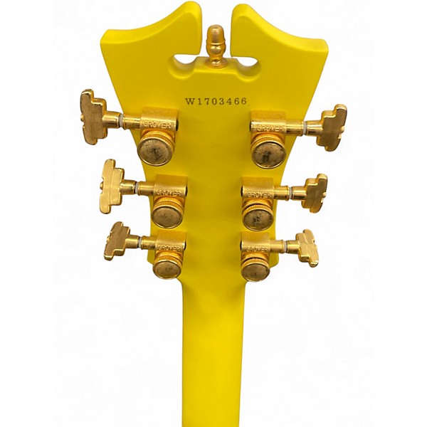 Used D'Angelico DELUXE SS  Electric Yellow  Hollow Body Electric Guitar