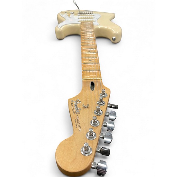 Used 2002 Fender Standard Strat Antique White Solid Body Electric Guitar