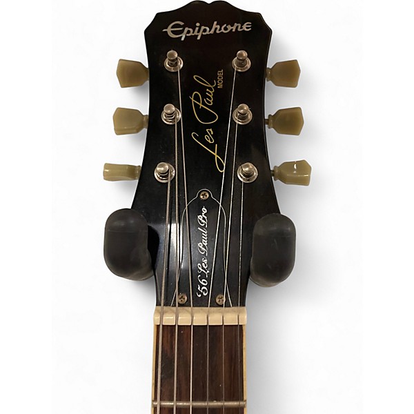 Used Epiphone 56 Les Paul Pro Black Solid Body Electric Guitar