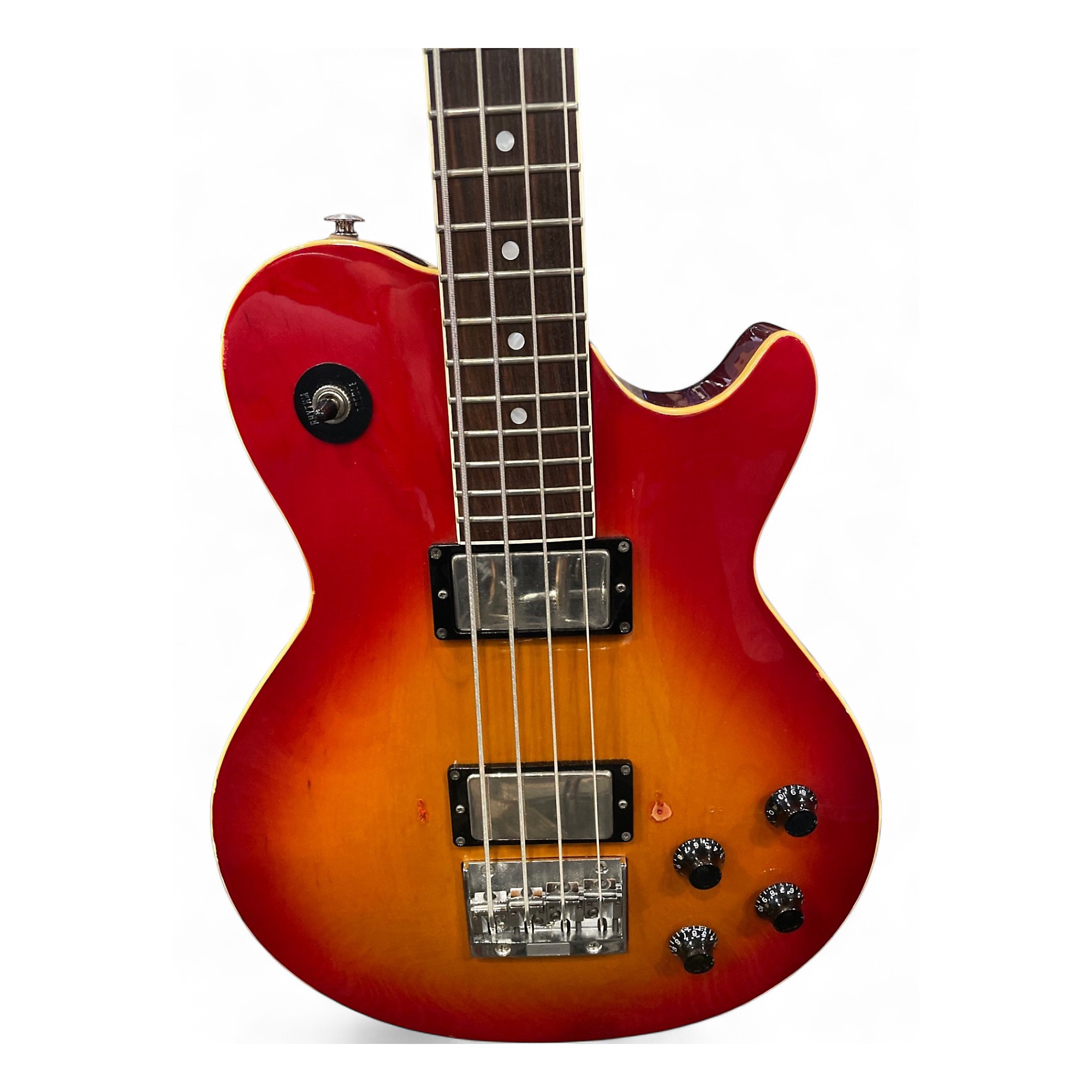 Used Greco LGB-100 Short Scale Cherry Sunburst Electric Bass