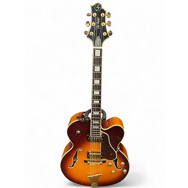 Used Greg Bennett Design by Samick JZ-2 Sunburst 2 Tone Sunburst Hollow Body Electric Guitar
