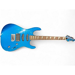 Used Nicon FAST FINGERS Placid Metallic Blue Solid Body Electric Guitar