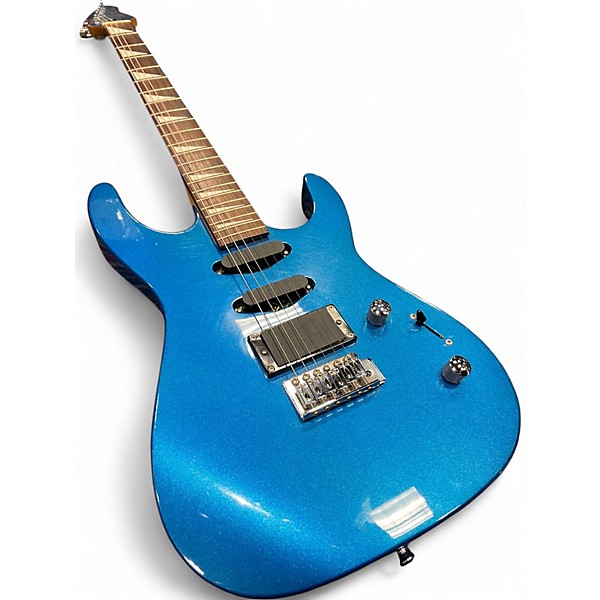 Used Nicon FAST FINGERS Placid Metallic Blue Solid Body Electric Guitar