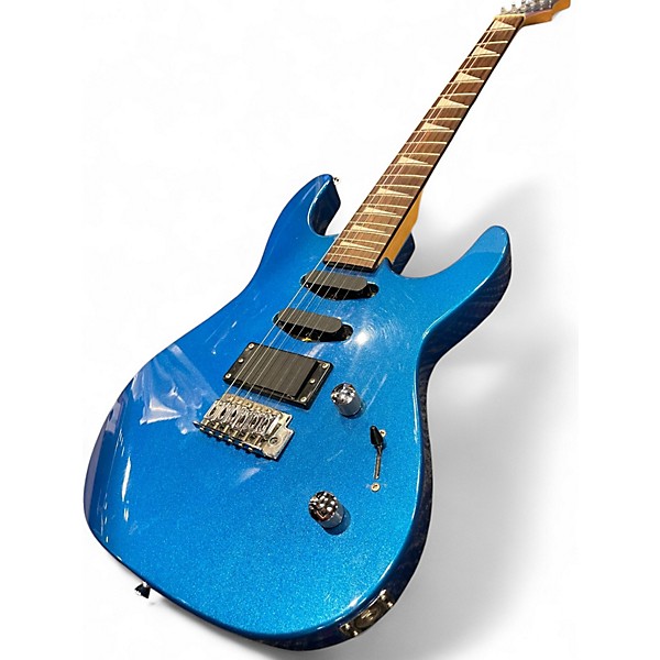 Used Nicon FAST FINGERS Placid Metallic Blue Solid Body Electric Guitar
