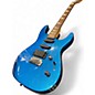 Used Nicon FAST FINGERS Placid Metallic Blue Solid Body Electric Guitar
