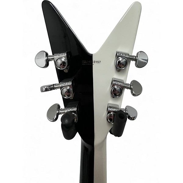 Used Dean Michael Schenker Retro Black and White Solid Body Electric Guitar