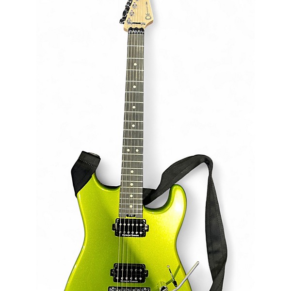 Used Charvel Pro Mod San Dimas HH FR Lime Green Solid Body Electric Guitar