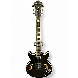Used Ibanez AM77-NBK-12-01 BLACK SPARKLE Hollow Body Electric Guitar
