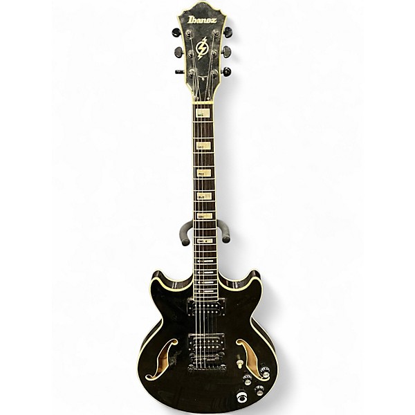 Used Ibanez AM77-NBK-12-01 BLACK SPARKLE Hollow Body Electric Guitar