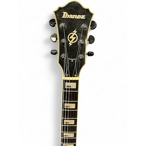 Used Ibanez AM77-NBK-12-01 BLACK SPARKLE Hollow Body Electric Guitar