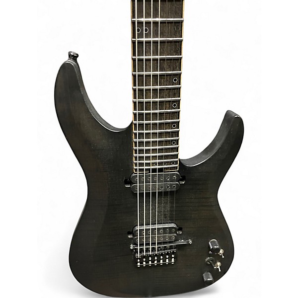 Used Schecter Guitar Research KM7 MII Trans Black Solid Body Electric Guitar