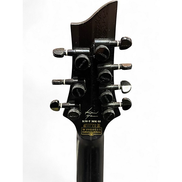 Used Schecter Guitar Research KM7 MII Trans Black Solid Body Electric Guitar