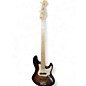 Used 2005 Fender American Deluxe Jazz Bass 3 Tone Sunburst Electric Bass Guitar thumbnail