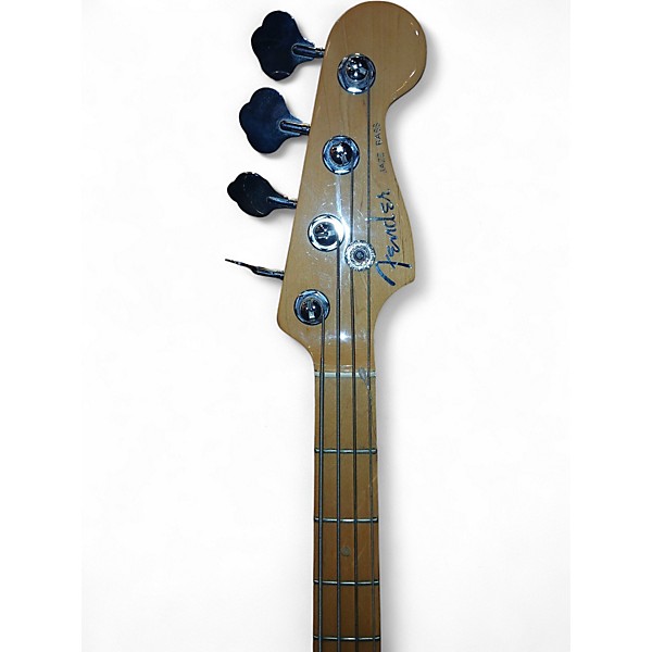 Used 2005 Fender American Deluxe Jazz Bass 3 Tone Sunburst Electric Bass Guitar