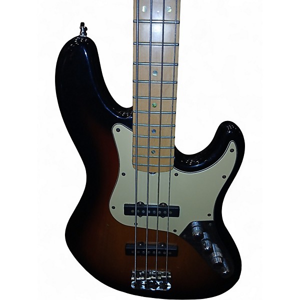 Used 2005 Fender American Deluxe Jazz Bass 3 Tone Sunburst Electric Bass Guitar