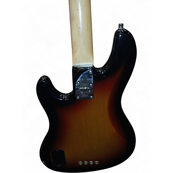 Used 2005 Fender American Deluxe Jazz Bass 3 Tone Sunburst Electric Bass Guitar