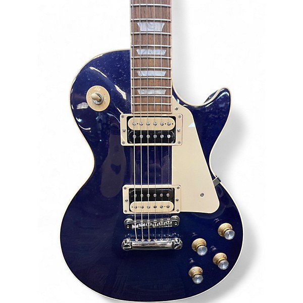 Used Gibson Les Paul Classic Blue Solid Body Electric Guitar