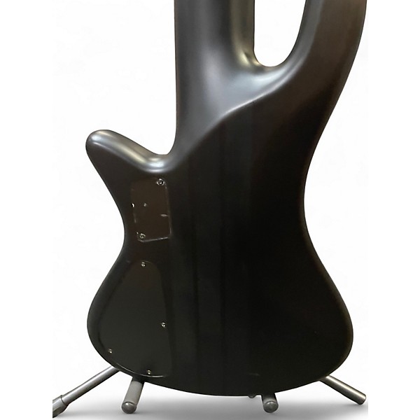 Used Schecter Guitar Research Stiletto Studio 6 String Trans Black Electric Bass Guitar