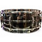 Used 1970s Rogers 14in STEEL SNARE Black and Silver Drum