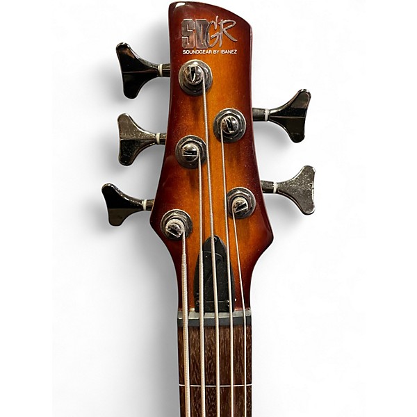 Used Ibanez SR375F 5 String Brown Burst Electric Bass Guitar