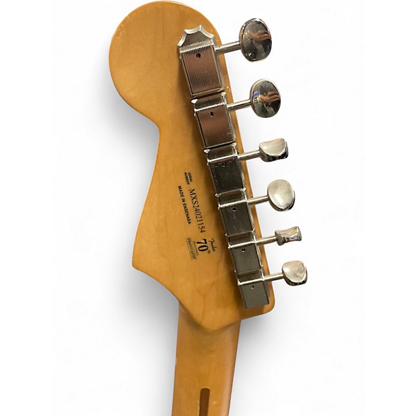 Used Fender PLAYER II STRATOCASTER HSS Black and White Solid Body Electric Guitar