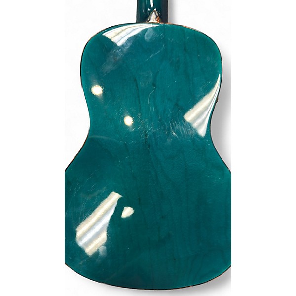 Used Luna Owl Quilt Top Concert transparent Green Ukulele