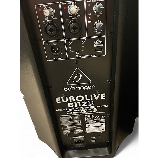 Used Behringer Eurolive B112W PAIR Powered Speaker