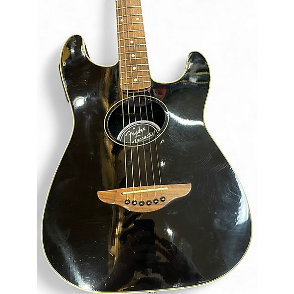 Used Fender Standard Stratacoustic Black and White Acoustic Electric Guitar