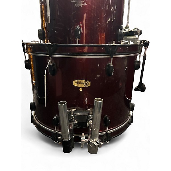 Used Gammon Percussion 4 Piece SHELL PACK Wine Red Drum Kit