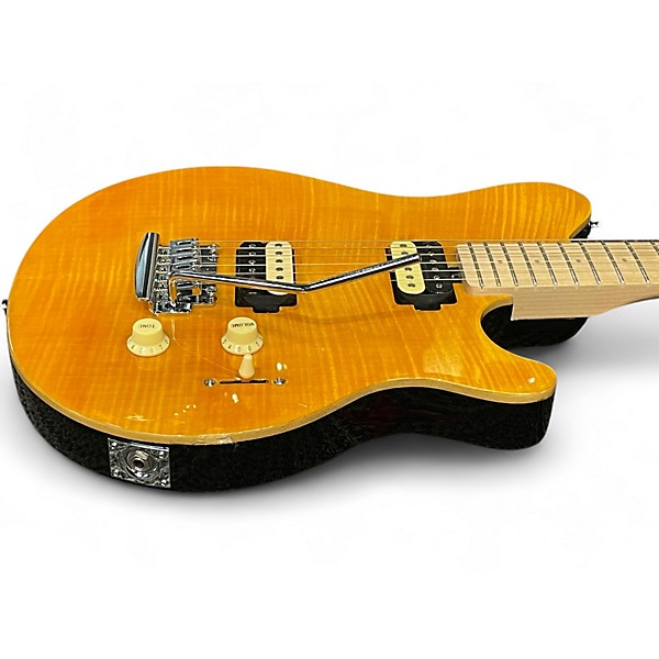 Used Sterling by Music Man Sub AX3 Axis Trans Gold Solid Body Electric Guitar