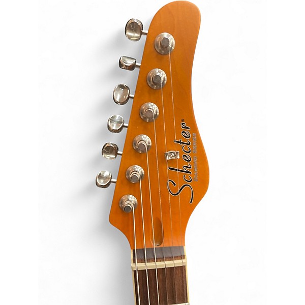 Used Schecter Guitar Research pt special Black Solid Body Electric Guitar