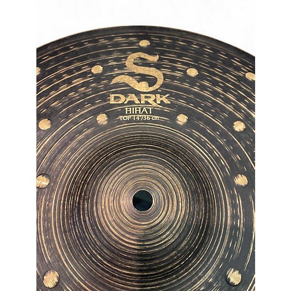 Used Zildjian 14in S DARK HI HAT TOP 14 Cymbal