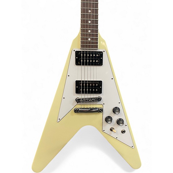 Used 2023 Gibson 70'S FLYING V Classic White Solid Body Electric Guitar