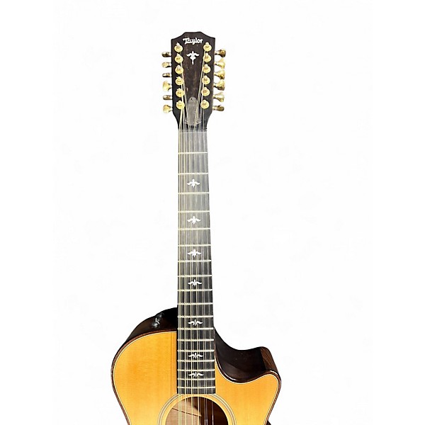 Used 2022 Taylor 652ce Natural 12 String Acoustic Electric Guitar