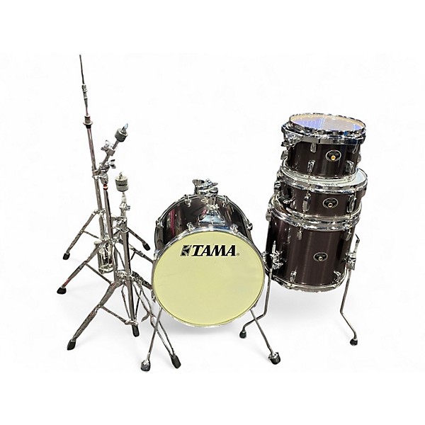Used TAMA 4 Piece Silverstar Dark Chrome Drum Kit
