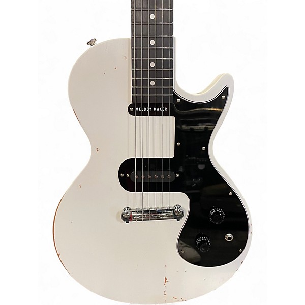 Used 2009 Gibson Les Paul Melody Maker WASHED WHITE Solid Body Electric Guitar