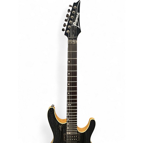 Used Ibanez S570AH Trans Black Solid Body Electric Guitar