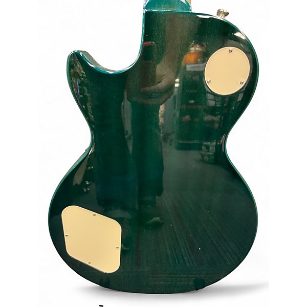 Used Epiphone Les Paul Traditional Pro Turquoise Solid Body Electric Guitar