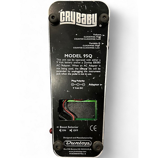 Used Dunlop 95Q Cry Baby Wah Effect Pedal