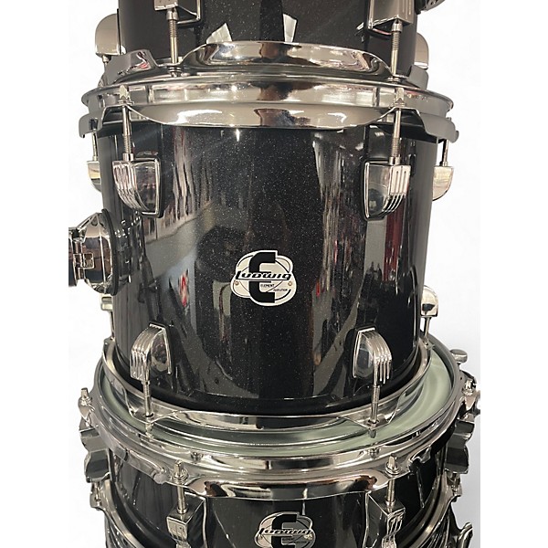 Used Ludwig 5 Piece element black sparkle Drum Kit
